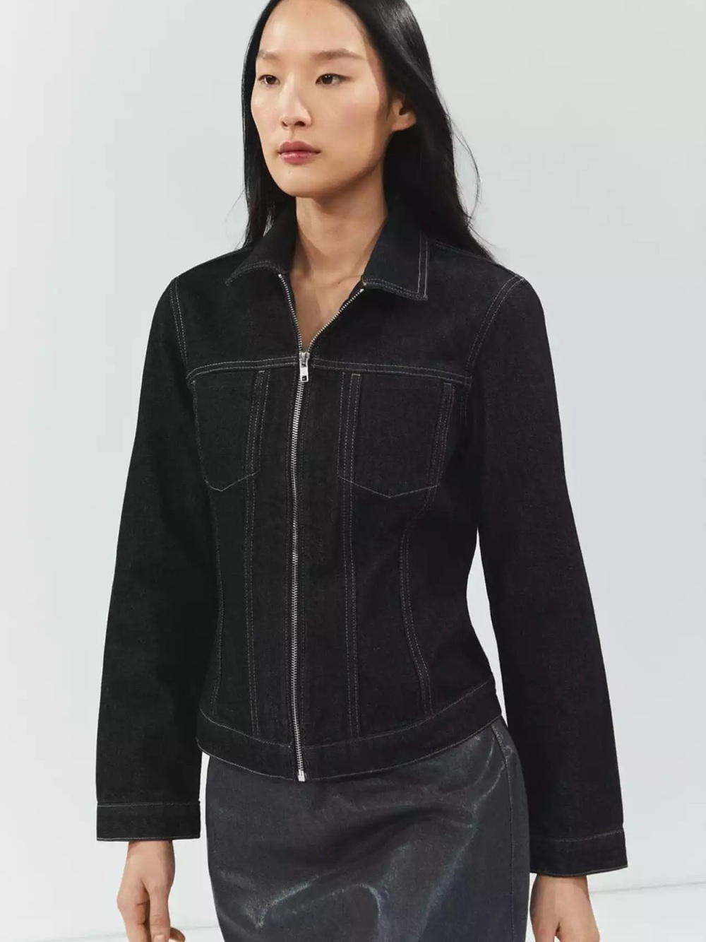 Mango Fitted Denim Jacket
